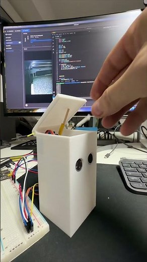PiCan – Touchless Smart Trash Can with Raspberry Pi | Berührungsloser Mülleimer mit Raspberry Pi