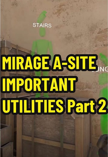 Cs2 Mirage - A-Site Important Utilities Part 2 - #Cs2 #Csgo #counterstrike