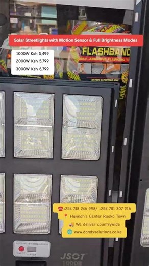 Solar Streetlights with full brightness & motion sensor modes