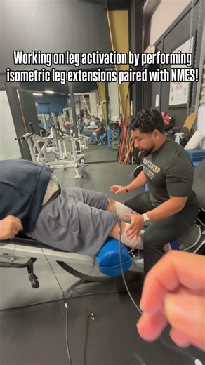 Leg activation through NMES and Activity Based Therapy at Next Step Atlanta. #neurorehab