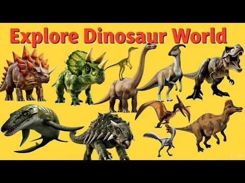 Learn 20 Dinosaur Names for Preschool Kids and Toddlers 🦖 | Fun & Educational Kids Learning Video..