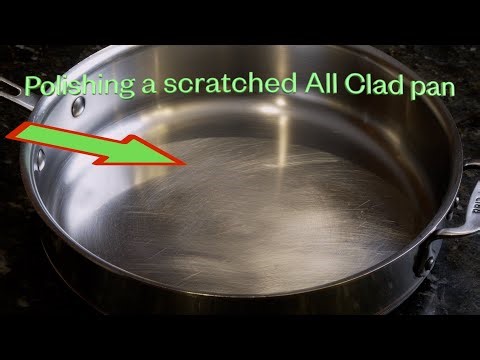Polishing a Scratched All Clad copper core Stainless Steel Pan