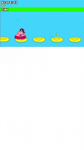 Pou Water Hop Hoops Cliff Jumping Game