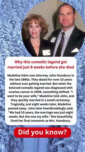 Why this comedic legend got married just 8 weeks before she died #biography #celebrity #news