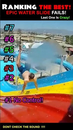 Ranking The Best, Epic Water Slide Fails #shorts