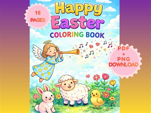 Easter Coloring Pages, Sunday School Activity, Bible Coloring, Christian Homeschool Printables, Faith Activity, Instant Download, PNG, PDF - Etsy