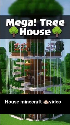 Minecraft Big Tree House Tutorial || 🏘️ minecraft treehouse tutorial #minecraft #minecraftshorts