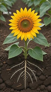 Watch a sunflower grow from seed to full bloom in 70 days! 🌱🌻
