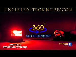 LED Beacon Strobe Light 360 - Waterproof - Multiple Flash Patterns - Blue, Red, Amber, Green