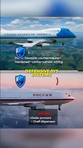 VC-25A Air Force One vs Il-96-300PU — Presidential Power in the Sky#shorts #military
