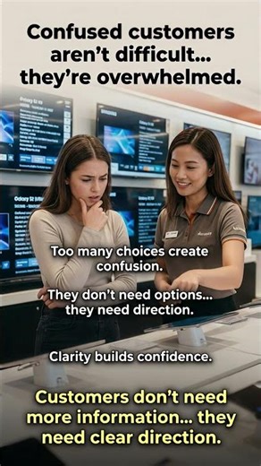 What is the best way to handle customers who are clearly confused or have trouble understanding?