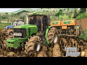 PLANTING RICE SUFFERED IN THE MIDDLE OF THE MUD || MAP OF SOUTHERN BRAZIL || FARMING SIMULATOR 19...