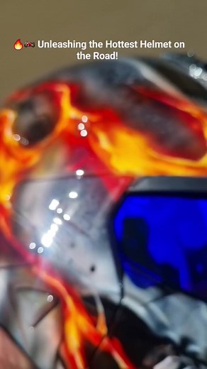This is probably one of my best Realistic Fire helmet design I ever created😍🔥 #helmetdesign #truefire | Blaze ArtWorks Custompaint