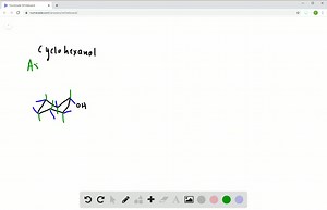 Draw two different chair conformations of cyclohexanol (hydroxycyclohexane) showing all hydrogen atoms. Identify each position as axial or equatorial. | Numerade
