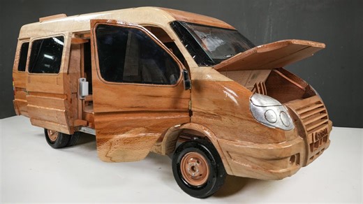 Wood Car - GAZelle Russian Van (ГАЗе́ль)