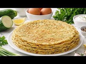AMAZING CREPES WITH JUST ONE POTATO AND ONE ZUCCHINI! This recipe is very easy and they turn out ...