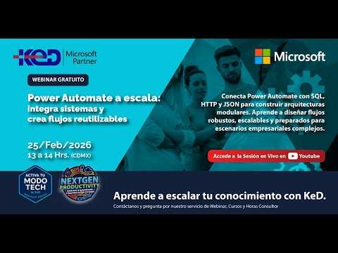 Power Automate a escala: integra sistemas y crea flujos reutilizables