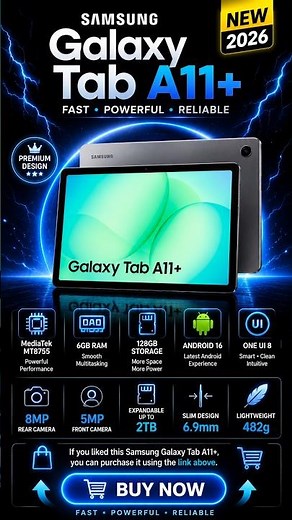 Best Samsung Tablet 2026 | Galaxy Tab A11+ Review | #Shorts #techreview #ytshorts