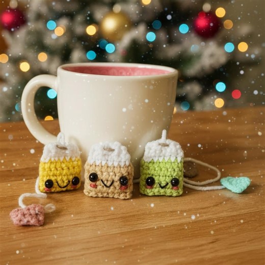 Crochet Tea Bag Bookmark Pattern, Amigurumi Decor (PDF) - Etsy
