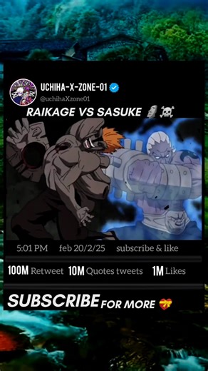 sasuke vs raikage #shorts