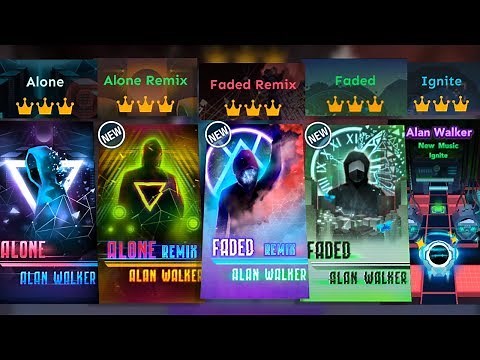 Rolling Sky All Alan Walker levels (Faded, Alone + Remixes, Ignite)