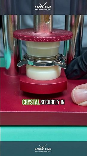 Using the Crystal Press #watchrepair #horology #vintagewatch #vintageomegaseamaster