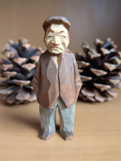 Wood Carving Folk Art Figurine - Etsy