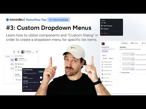 FlutterFlow Tip #3: Dropdown Menus in FlutterFlow (custom dialogs)