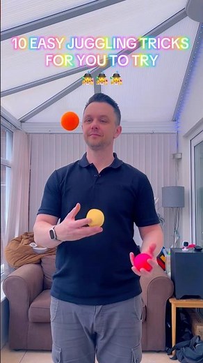 10 EASY JUGGLING TRICKS FOR YOU TO TRY🙌 #juggling #skills #tutorial #challenge #selfimprovement