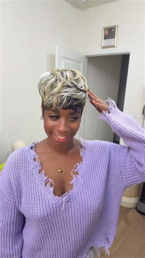 Quick weave pixie #haircare #pixiecut #quickweaves