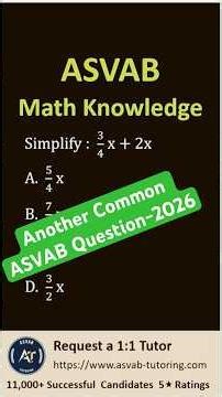 ASVAB Math Knowledge | Simplify Algebraic Expression Using Fast and Easy Technique