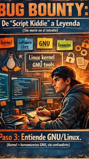 “Script Kiddie” a LeyendaPaso 3: Entiende GNU/Linux (Kernel + herramientas GNU, sin confundirte).