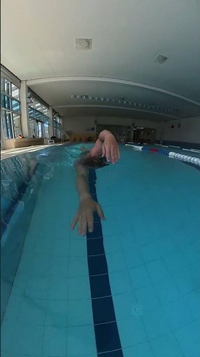Most swimmers finish the pull when the hand passes the hip. #swimming
