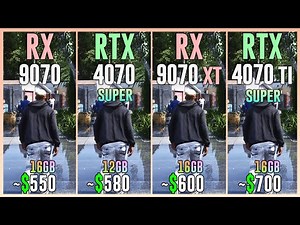 RX 9070 vs RTX 4070 SUPER vs RX 9070 XT vs RTX 4070 TI SUPER | Ryzen 7 9800X3D - Test in 20 Games