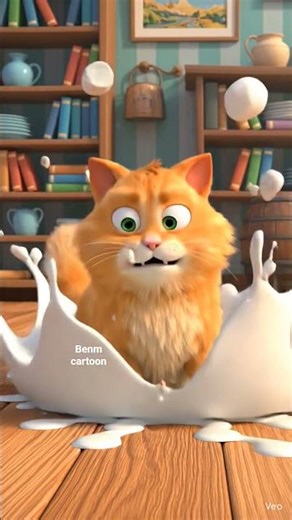 Cat Drink milak #BenmCartoon