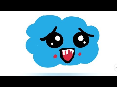 Cute cloud kawaii drawing | step by step for beginners