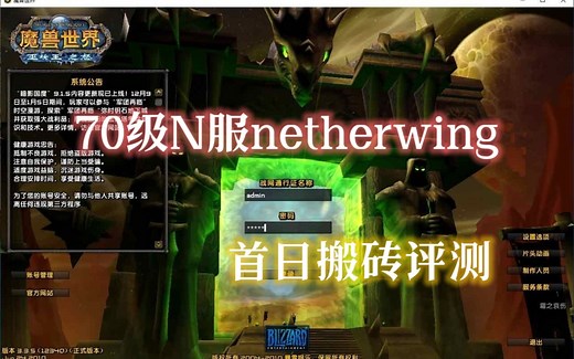 70级n服netherwing首日搬砖评测
