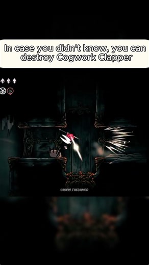 In case you didn't know, you can destroy Cogwork Clapper #hollowknightsilksong