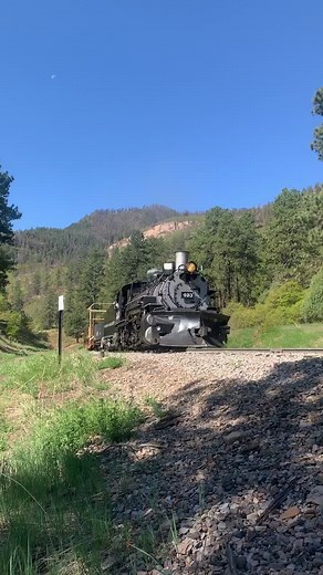 493 highballing to Rockwood Station. #homeroutine #littlethings #steam #coloradocheck #colorado