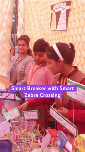 Smart Breaker with Smart Zebra Crossing || Working Model || Science Exhibition #shorts