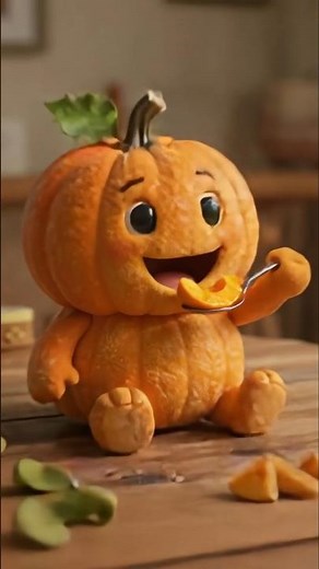 🎃 Talking Pumpkin Baby, Cute & Funny Talking Pumpkin | Kids Fun Short #pumpkin #pumpkins #fruitstory