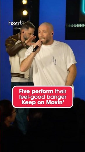 Five sing their feel-good banger 'Keep On Movin’ in Barclaycard’s Out of the Blue backstage session!