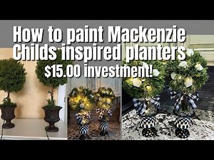 Mackenzie Childs Inspired Tutorial || DIY On A Budget || Home Decor || Spring Garden Decor || DIY