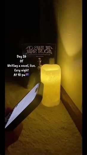 Day 26 of writing a novel, live. Quiet writing session. You see a book being born into this world