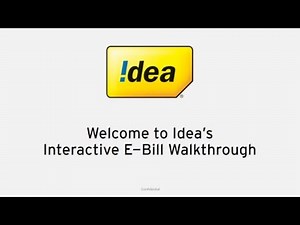 Idea's Interactive E-Bill Walkthrough