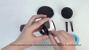 Matte Black Tub Drain Overflow Kit - Universal Bathtub Drain Replacement with 2-Hole Overflow Faceplate Set, Tip-Toe Conversion Kit, Fine & Coarse Thread