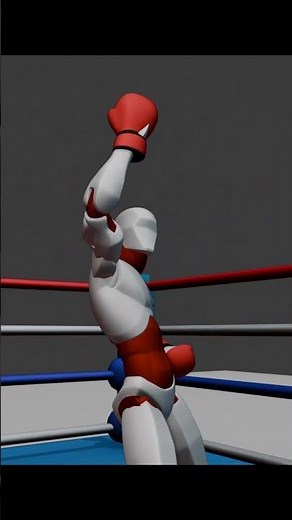 Boxing match animation in Blender #blender #animation