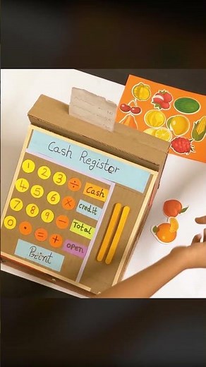 Cardboard Cash Register | Fun Activity for Kids | Cash Register #ytshorts #diyshorts #craftshorts