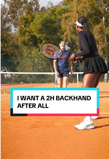 The advantage of being a beginner? You get to choose between a one-handed or two-handed backhand. The problem? You actually have to choose 😇 #tennistiktok #sportsontiktok