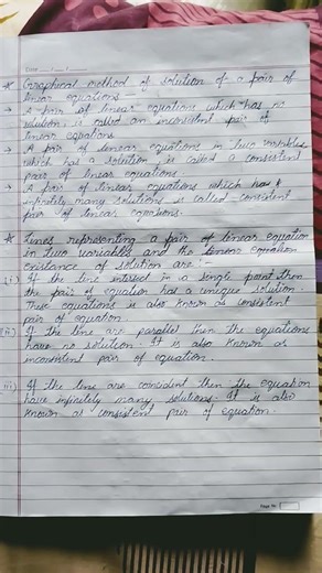 NCERT class 10 chapter 3 pair of linear equations in two variables basic topic full notes